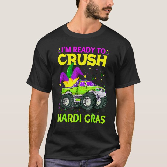 Jester Monster Lastbil, jag är Redo till Crush Mar T Shirt (Framsida)