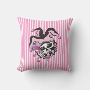 Jester of Hearts Skull Kudde