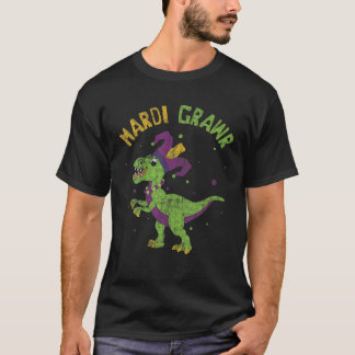 Jester Raptor Roar Dinosaur Festival Parad Pärlor T Shirt