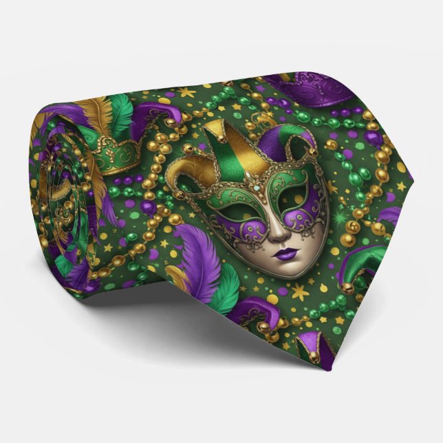 Jester Royale Mardi Gras-halsduk Slips (Rullad)
