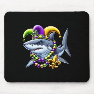 Jester Shark Pärlor Mardi Gras Carnival Animal Man Musmatta