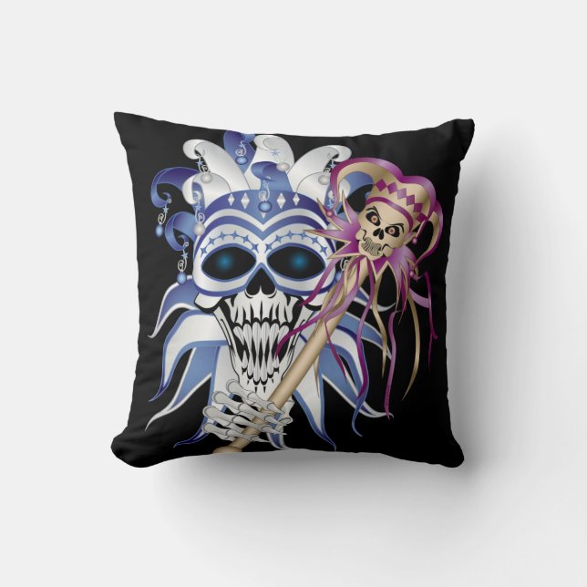 Jester Skull Kudde (Framsida)
