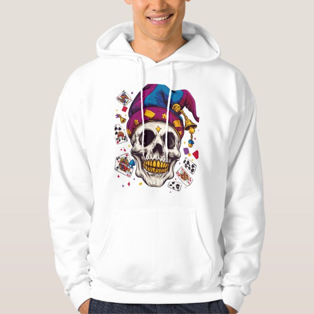 Jester Skull Lurifax Hoodie (Framsida)