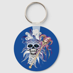 Jester Skull Nyckelring
