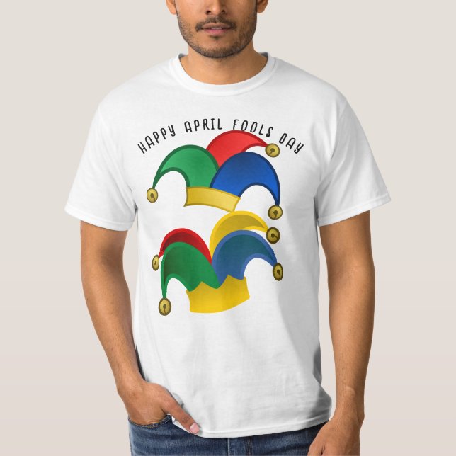 Jesters Hat April Fools dag T Shirt (Framsida)