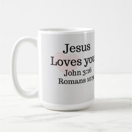 Jesu älskar dig skrift kaffemugg