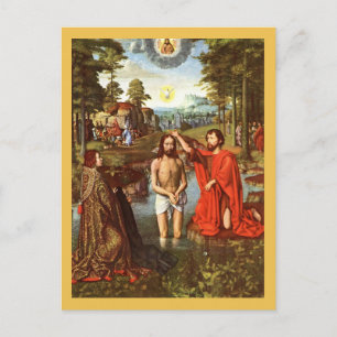 Jesu baptism, målad av herrar vykort
