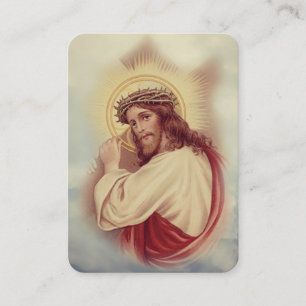 Jesu bärare av Kor Prayer Religiösa Heliga Card Visitkort