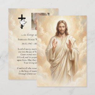 Jesu Begravningsbön 3,5 x 5 tum kort