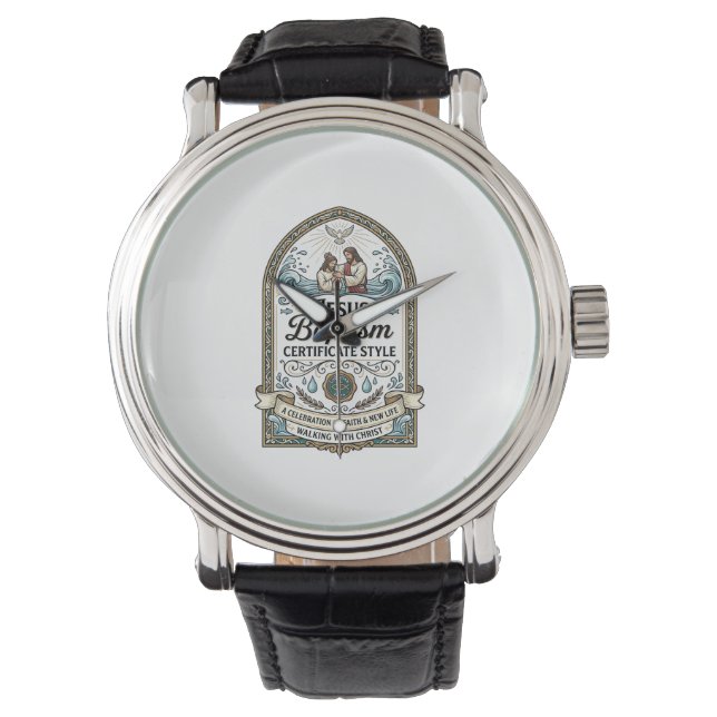 Jesu Dopscertifikat Stil Jesu Dopscertifikat Armbandsur (Framsida)