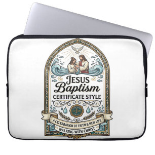 Jesu Dopscertifikat Stil Jesu Dopscertifikat Laptop Fodral