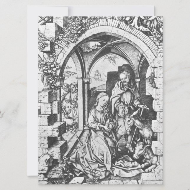 Jesu födelse (av Martin Schongauer) Kort (Framsida)