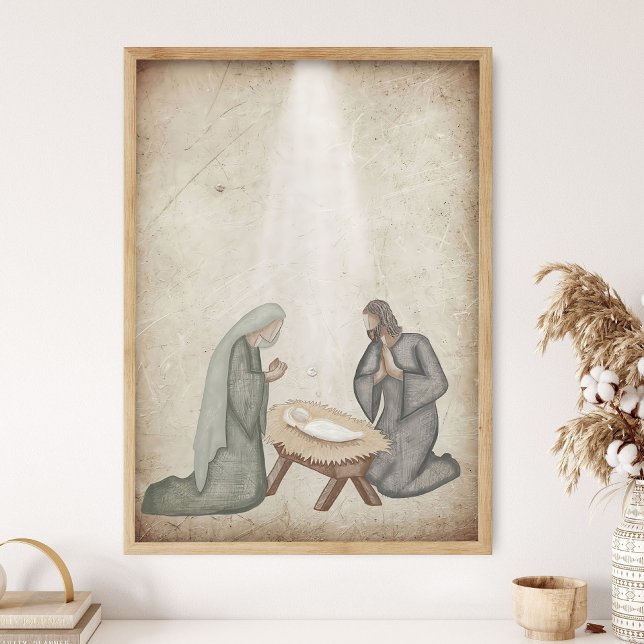 Jesu födelse, Skrift Väggkonst, Bibel Berättelser Poster (Skapare uppladdad)