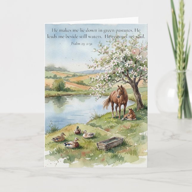 Jesu frid, vår herde: Psalm 23 Kort (Framsida)