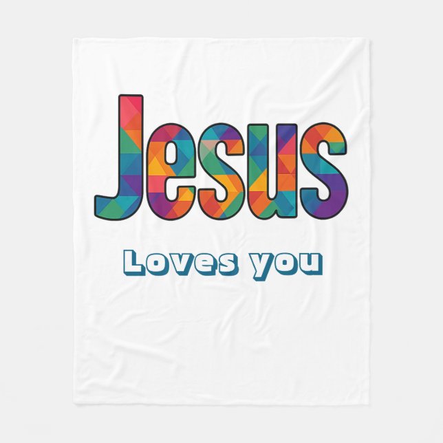 Jesu geometrisk design fleecefilt (Framsidan)
