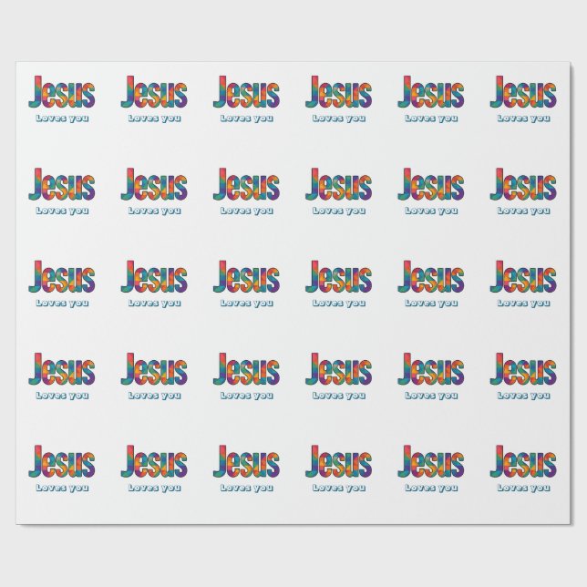 Jesu geometrisk design presentpapper (Platt)