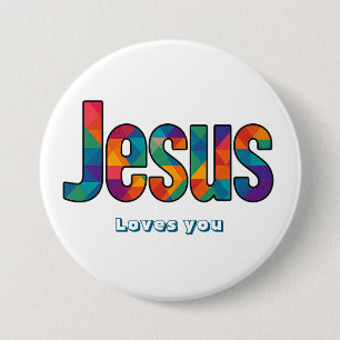 Jesu geometriskt mönster knapp
