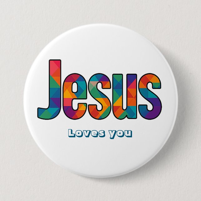 Jesu geometriskt mönster  knapp (Framsida)