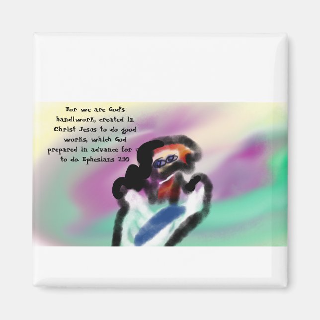 Jesu handverk magnet (Framsidan)