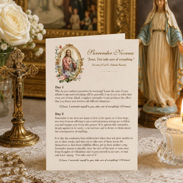 Jesu heliga hjärta kapitulation novena-bön kort (Skapare uppladdad)