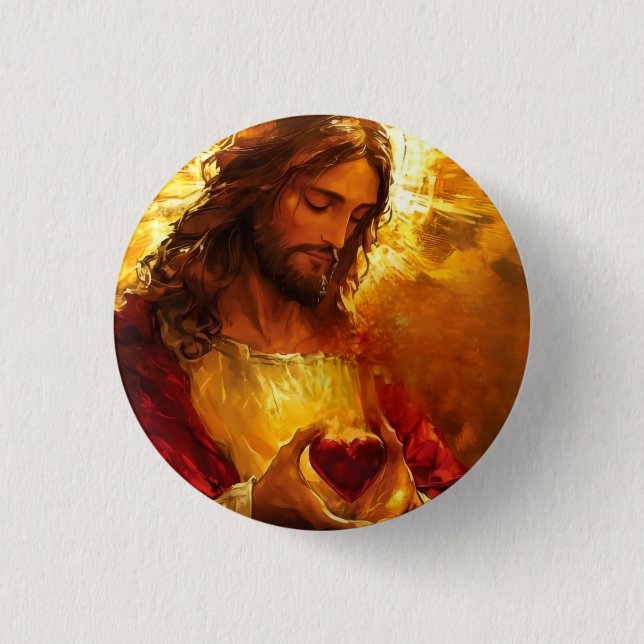 Jesu heliga hjärta  knapp (Framsida)