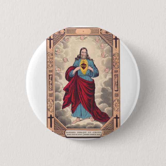 Jesu heliga hjärta knapp (Framsida)