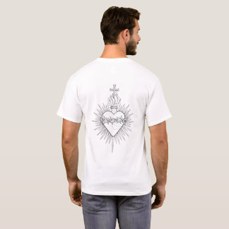 Jesu heliga hjärta - kristen linje konst t shirt