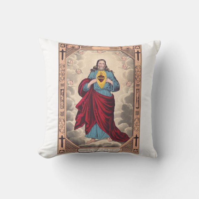 Jesu heliga hjärta kudde (Framsida)