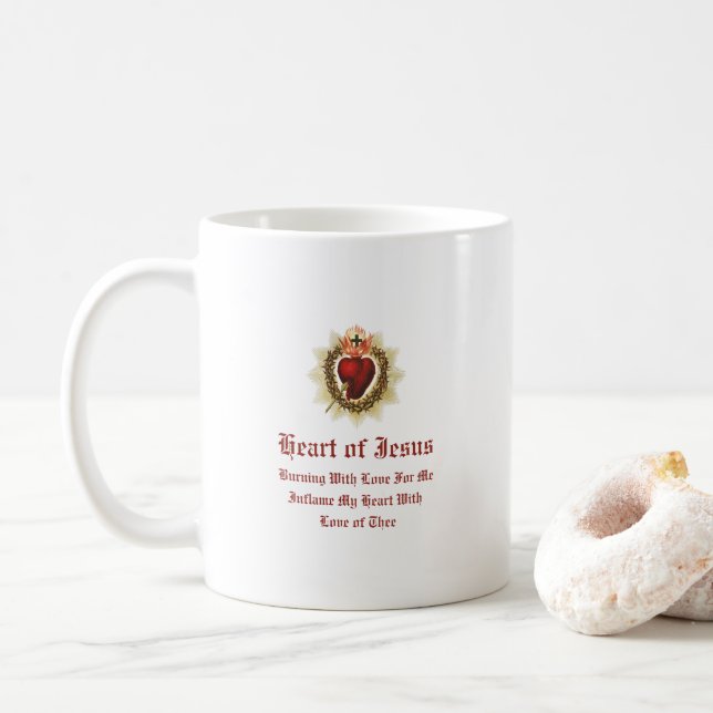 Jesu heliga hjärta-mugg kaffemugg (Med munk)