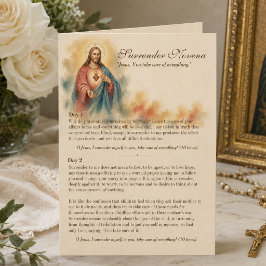 Jesu heliga hjärta överlåtelse novena-bön kort