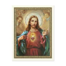 Jesu heliga hjärta religiös vintage 