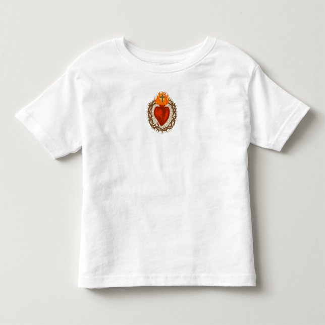 Jesu heliga hjärta småbarns t-shirt (Framsida)