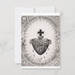 Jesu heliga hjärta Symbol för det gudomliga Tack Kort