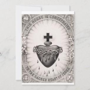 Jesu heliga hjärta Symbol för det gudomliga Tack Kort