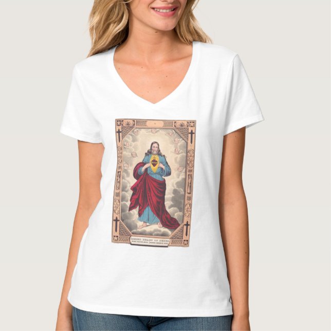 Jesu heliga hjärta t shirt (Framsida)