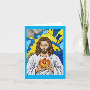 Jesu heliga hjärta tack kort