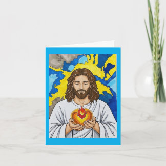 Jesu heliga hjärta tack kort