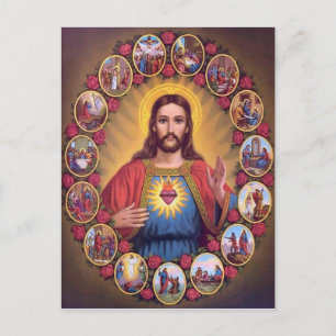 Jesu heliga hjärta vykort