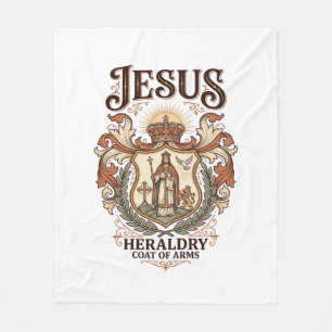 Jesu heraldik vapensköld Jesu heraldik vapen Coat  Fleecefilt