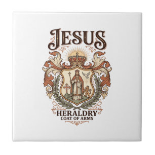 Jesu heraldik vapensköld Jesu heraldik vapen sköld Kakelplatta