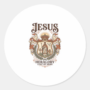 Jesu heraldik vapensköld Jesu heraldik vapensköld Runt Klistermärke