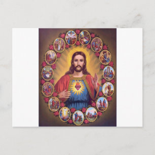 Jesu Hjärta Vykort