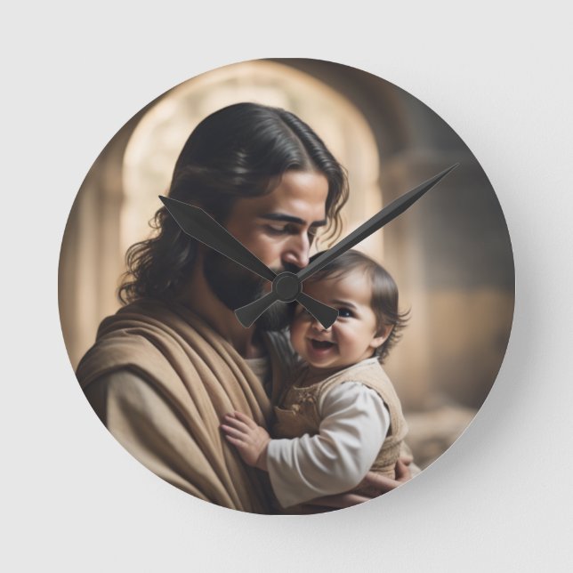 Jesu konst rund klocka (Framsida)