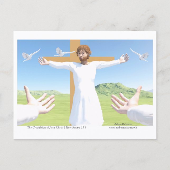 Jesu korsfästelse vykort (Framsida)