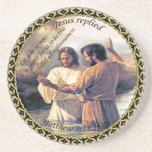 Jesu Kristi dop bild en Underlägg (Framsidan)