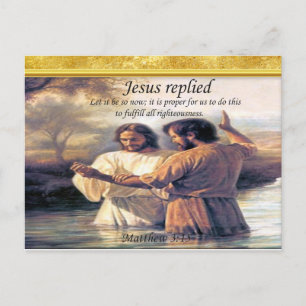 Jesu Kristi dop bild en Vykort