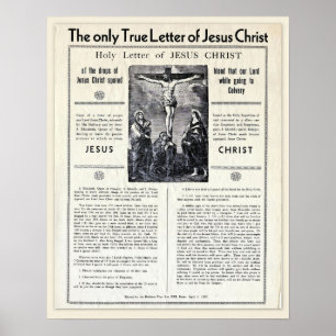 Jesu Kristi enda sanna brev Poster