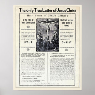 Jesu Kristi enda sanna brev Poster