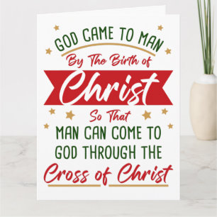 Jesu Kristi födelse och korsfästelse Jul Tro Kort