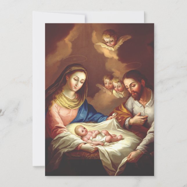 Jesu Kristi födelse Tack Kort (Framsida)